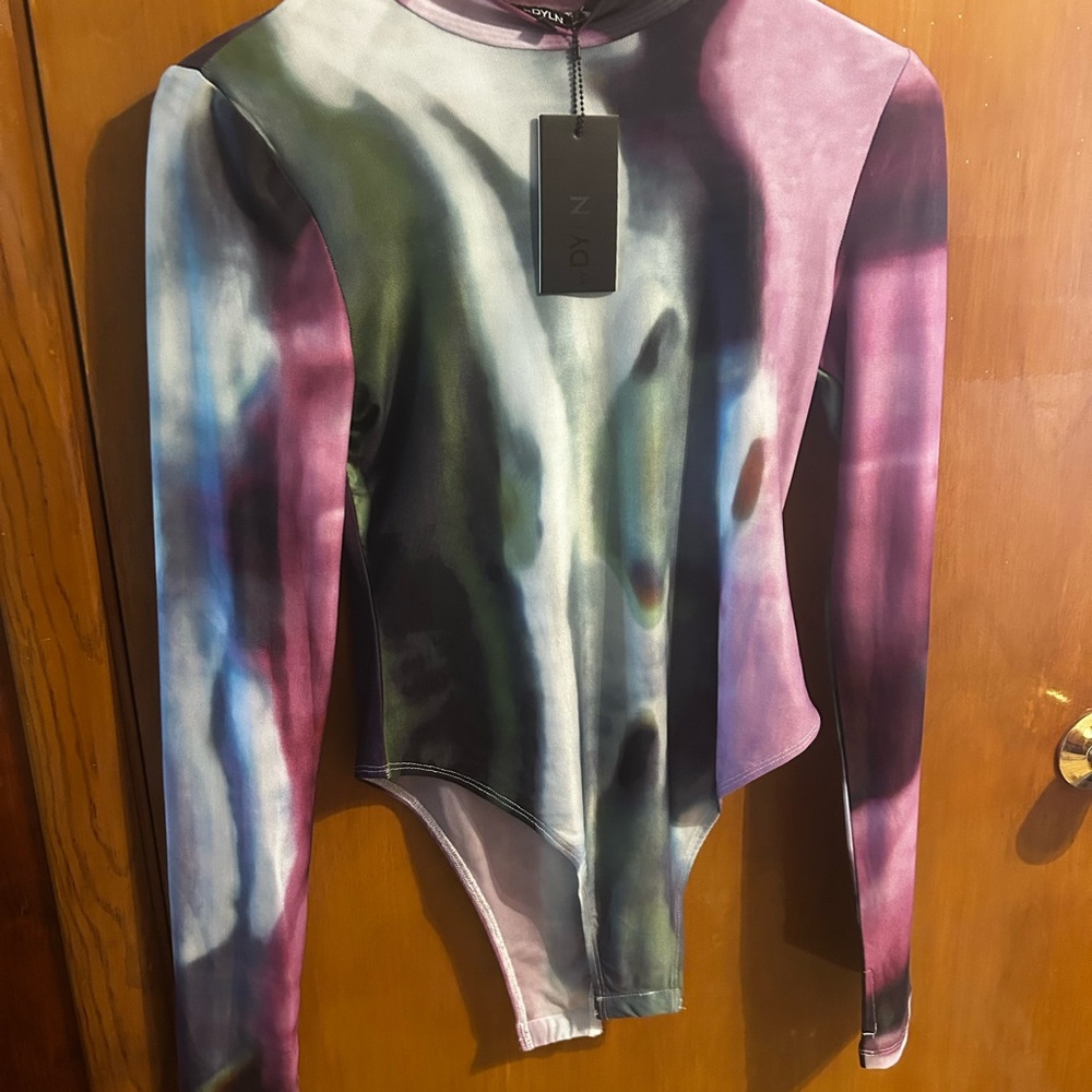 Multicolor sheer Long Sleeve Women's Top